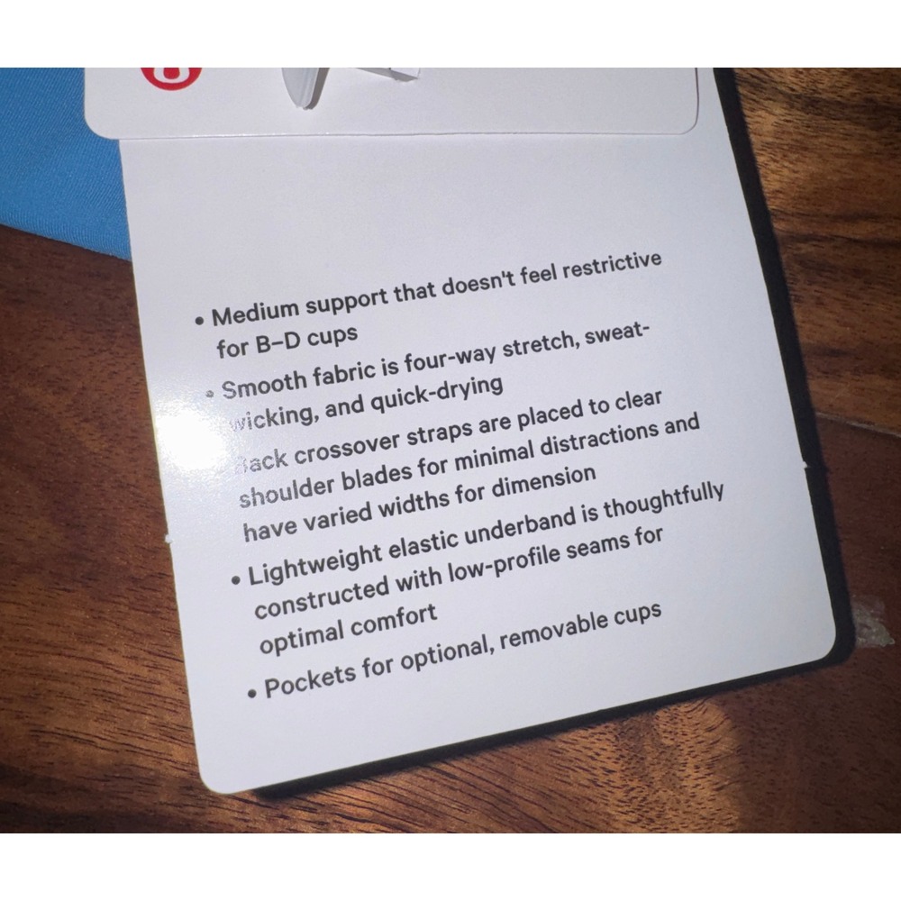Lululemon Energy Bra Evolve Ocean Wave Strappy Medium Support Size M - Picture 5 of 6